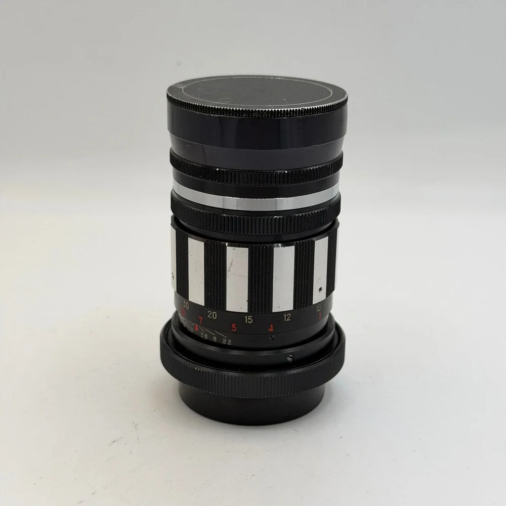 Accura Supertel 135mm f2.8 Vintage Zebra Telephoto Lens Japan Canon FD Mount